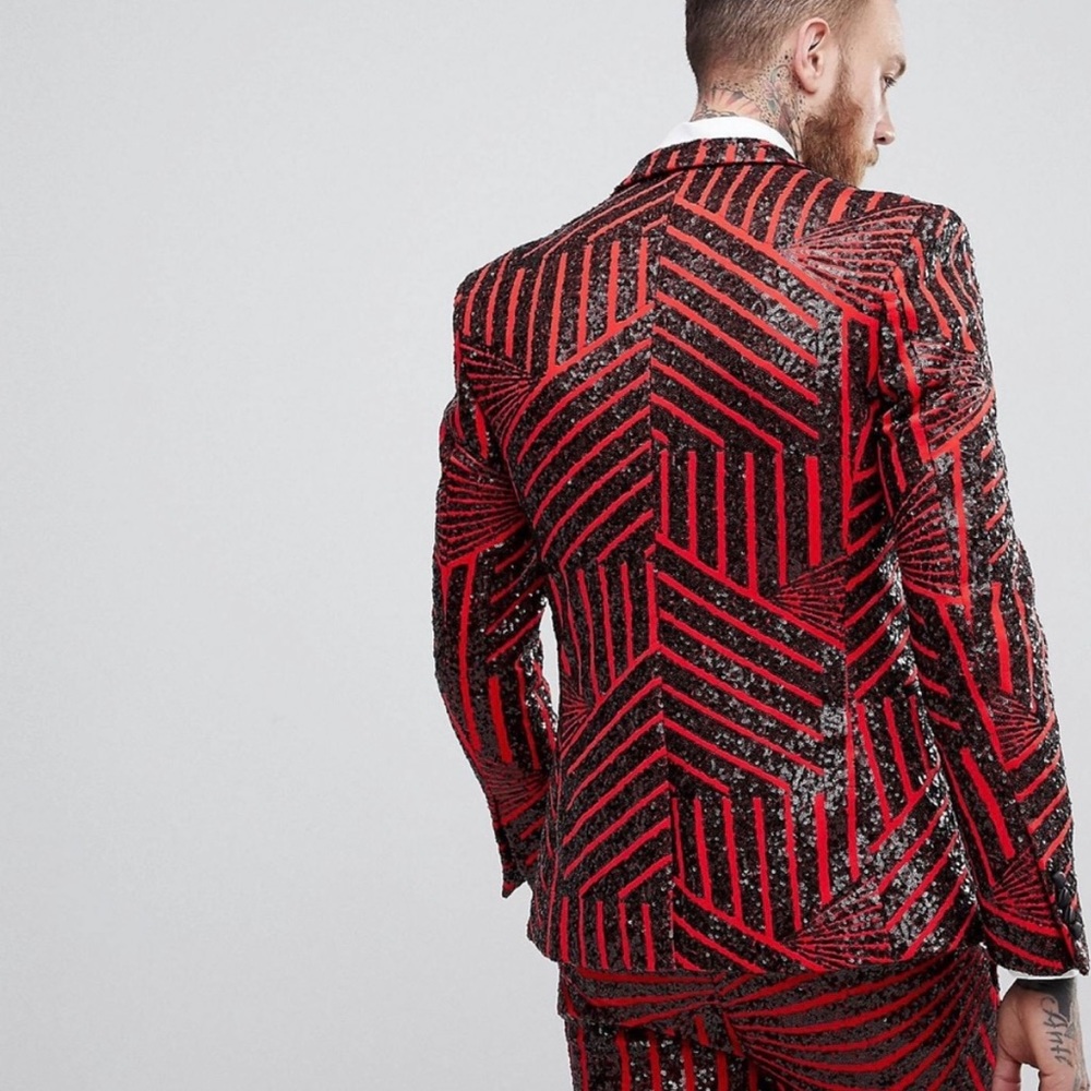 ASOS Sequin Stretch Blazer
